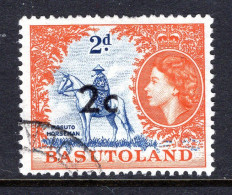 Basutoland 1961 Decimal Surcharges - 2c On 2d Mosuto Horseman Used (SG 60) - 1933-1964 Kronenkolonie