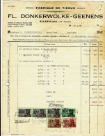 ELLEZELLES – Et. FL. DONKERWOLKE - GEENENS   - Fabrique De Tissus– Facture (1950) - 1950 - ...