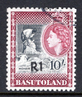 Basutoland 1961 Decimal Surcharges - 1r On 10/0 Mohair - Type III - Used (SG 68b) - 1933-1964 Colonie Britannique