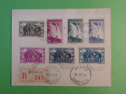 C CAMEROUN BELLE LETTRE  RECO. 1940 DOUALA  A MBANGA  +BONABERI + N°175 N°183+BEL AFF.  INTERESSANT+ ++++ - Briefe U. Dokumente