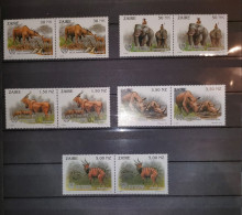 Zaire - 1452/1456 - En Paire - Animaux De La Brousse - Parc National De La Garamba - 1994 - MNH - Nuevos