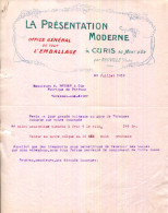 FACTURE.69.RHONE.CURIS AU MONT D'OR.OFFICE GENERAL DE TOUT L'EMBALLAGE.LA PRESENTATION MODERNE. - Imprenta & Papelería
