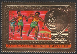 Zentralafrikanische Rep. 1981 - Mi-Nr. 733 IA A ** - MNH - Gold - Olympia Moskau - Centrafricaine (République)