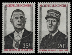 Komoren 1971 - Mi-Nr. 134-135 ** - MNH - Charles De Gaulle - Comores (1975-...)