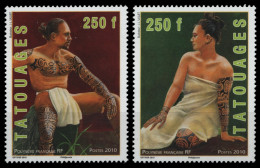 Franz. Polynesien 2010 - Mi-Nr. 1102-1103 ** - MNH - Tätowierungen - Neufs