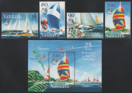 Vanuatu 2004 - Mi-Nr. 1213-1216 & Block 51 ** - MNH - Segelboote / Sailboats - Vanuatu (1980-...)