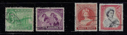 NEW ZEALAND 1946,1955 PARLIAMENT HOUSE,ROYAL FAMILY,THE QUEEN  SCOTT #248,250,297,303 USED - Usati