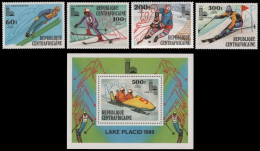 Zentralafrikanische Rep. 1979 - Mi-Nr. 632-635 A & Block 68 A ** - MNH - Olympia - Centrafricaine (République)