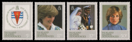 Süd-Georgien 1982 - Mi-Nr. 112-115 A ** - MNH - Prinzessin Diana - Georgia Del Sud