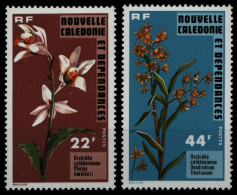 Neukaledonien 1977 - Mi-Nr. 593-594 ** - MNH - Orchideen / Orchids - Ungebraucht