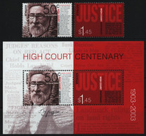 Australien 2003 - Mi-Nr. 2257-2258 & Block 49 ** - MNH - Oberster Gerichtshof - Mint Stamps