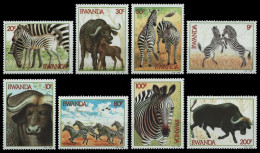 Ruanda 1984 - Mi-Nr. 1283-1290 ** - MNH - Wildtiere / Wild Animals - Nuevos