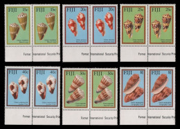 Fidschi 1987 - Mi-Nr. 559-564 ** - MNH - Paare - Meeresschnecken / Marine Snails - Fiji (...-1970)