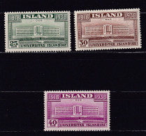 Iceland 1938 University MH Sc 209-11 15677 - Ongebruikt