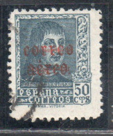 SPAIN ESPAÑA SPAGNA 1920 CORREO AEREO AIR POST MAIL AIRMAIL OVERPRINTED 50c USED USATO OBLITERE' - Usati