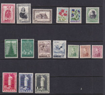 Iceland 1941 And Up Accumulation Complete Sets MH 15678 - Neufs