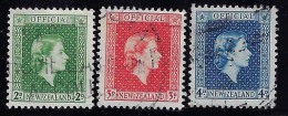 NEW ZEALAND 1954 0FFICIAL STAMPS  SCOTT #O102-O104 USED - Service