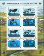 Mongolia 2000: (WWF) Mi 3126-29 Przewalski-Pferd Horse Cheval (Equus Ferus Przewalskii) ** MNH  HOLOGRAM - Hologramme