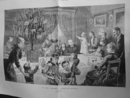 1885 NOEL PARIS REPAS FAMILIAL ARBRE NOEL DISTRIBUTION JOUETS DESTEZ 1 JOURNAL A - Non Classés