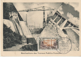 Cpsm 10x15.COLOMBIE.Barrage D'ANCJICAYA  Réalisation Des Travaux Publics Français . 1er Jour D'Emission 20/06/1957 - Kolumbien