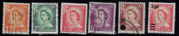 NEW ZEALAND 1955-1961  SCOTT #306,308,309,311,319,354 USED - Gebraucht