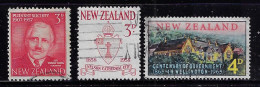 NEW ZEALAND 1957,1958,1965 SCOTT #318,322,372 USED - Usati