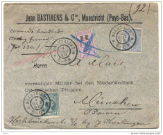 De1:brief Met Opgegeven Waarde > Munchen(Bayern):N°35+41:MAASTRICHT 4 OCT 98 (5 Lakzegels)(geplooid) - Briefe U. Dokumente