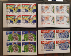 Zaire - 1331/1334 - Blocs De 4 - Non Dentelé - Ongetand - Imperforated - Révolution Française - 1990 - MNH - Unused Stamps