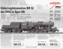 Catalogue Märklin 1994 Informationblatt DRG Güterzuglokomotive 52 HO 1/87 - German