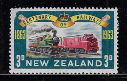 NEW ZEALAND 1963 CENTENARY OF NZ RAILWAYS SCOTT #362 MNH - Unused Stamps