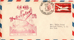 (N62) USA SCOTT # UC19 - Air Mail Helicopter - First Flight AM III - New York (LGA) N.Y. Air Mail Field PTS - 1952 - 2c. 1941-1960 Covers