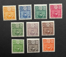 SPM 1947 - NEUF*/MH - Série TAXE YT T 67 / 76 - Timbres-taxe