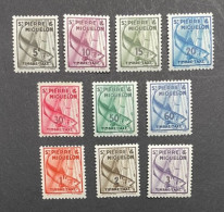 SPM 1938 - NEUF*/MH - Série TAXE YT T 32 / 41 - Timbres-taxe