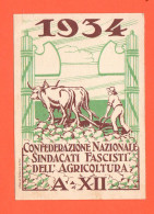 Tessera Sindacato Fascista 1934 Vicenza Sezione Agricoltura Coloni & Mezzadri - Sonstige & Ohne Zuordnung