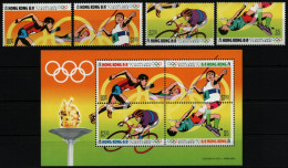 Hongkong 1992 - Mi-Nr. 645-648 & Block 21 ** - MNH - Olympia Barcelona - Nuevos