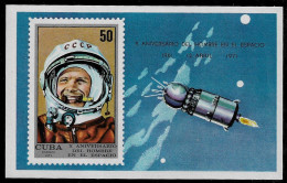 CUBA STAMP - 1971 The 10th Anniversary Of The First Manned Space Flight MINISHEET MNH (NP#32-P15) - Unused Stamps