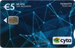 Cyprus - Cyta (Chip) - Cyta New Logo (With Notch), 03.2021, 5€, 60.000ex, Used - Cyprus