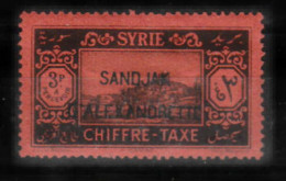 (H-P04) 1938 SANDJAK D'ALEXANDRETTE OVERPRINT ON SYRIA POSTAGE TAXE STAMPS MH* - 1934-39 Sandjak Alexandrette & Hatay