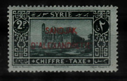 (H-P03) 1938 SANDJAK D'ALEXANDRETTE OVERPRINT ON SYRIA POSTAGE TAXE STAMPS MH* - 1934-39 Sandschak Alexandrette & Hatay