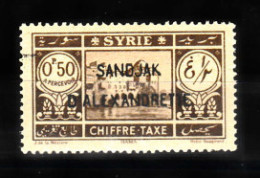 (H-P01) 1938 SANDJAK D'ALEXANDRETTE OVERPRINT ON SYRIA POSTAGE TAXE STAMPS MNH** - 1934-39 Sandschak Alexandrette & Hatay
