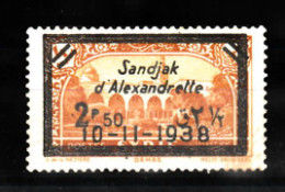 (H-023) 1938 SURCHARGE SANDJAK D'ALEXANDRETTE STAMPS ATATURK MORNING WITH BLACK FRAME MNH** - 1934-39 Sandjak Alexandrette & Hatay