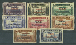 (H-013/20) 1938 HATAY STAMPS WITH RED AND BLACK SANDJAK D'ALEXANDRETTE OVERPRINT ON SYRIA AIRPOST STAMPS MNH** - 1934-39 Sandjak D'Alexandrette & Hatay