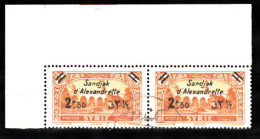 (H-011) 1938 HATAY STAMPS WITH BLACK SANDJAK D'ALEXANDRETTE SURCHARGE ON SYRIA POSTAGE AIRPOST STAMPS PER USED - 1934-39 Sandjak D'Alexandrette & Hatay