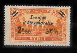 (H-011) 1938 HATAY STAMPS WITH BLACK SANDJAK D'ALEXANDRETTE SURCHARGE ON SYRIA POSTAGE AIRPOST STAMPS MH* NO GUM - 1934-39 Sandjak D'Alexandrette & Hatay