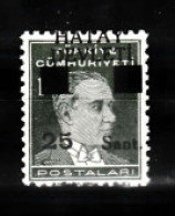 (H-02) 1939 BLACK "" HATAY DEVLETI "" OVERPRINTED POSTAGE STAMPS ON TURKISH REPUBLIC POSTAGE STAMPS MH* ERROR NO GUM - 1934-39 Sandjak D'Alexandrette & Hatay