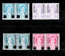 (H-01/04 PORTO) 1939 BLACK HATAY DEVLETI OVERPRINTED POSTAGE DUE STAMPS ON TURKISH REPUBLIC POSTAGE DUE STAMPS PER MNH** - 1934-39 Sandschak Alexandrette & Hatay