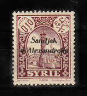 (H-01) 1938 HATAY STAMPS WITH RED AND BLACK SANDJAK D'ALEXANDRETTE OVERPRINT ON SYRIA POSTAGE STAMPS MNH** - 1934-39 Sandjak D'Alexandrette & Hatay