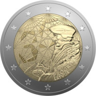 2 EURO LETTONIA   2022 COMMEMORATIVO ERASMUS PROGRAMME   FIOR DI CONIO     B.U. FROM ROLLS - Latvia