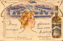 Var, La Crau, Liqueur Du Fenouillet, Carte Transparente, Style Art Nouveau - La Crau