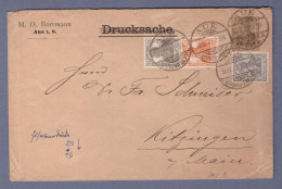 DR Ganzsache  - Zusammendrucke S11 - Aue (Erzgebirge) 30.12.17 --> Kitzingen (2CTX-283) - Enveloppes
